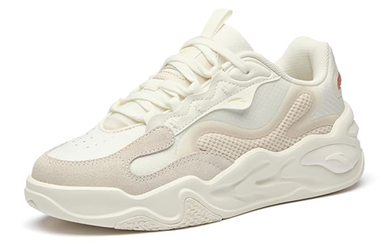Anta Tianxing Wear-Resistant Low-Top Sports Casual Shoes Women's White Gray Pink 3