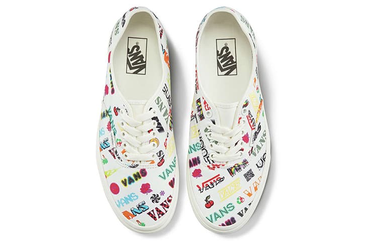 Vans Authentic Breathable Lightweight Low Top Casual Skate Shoes Unisex White Multi Color 5