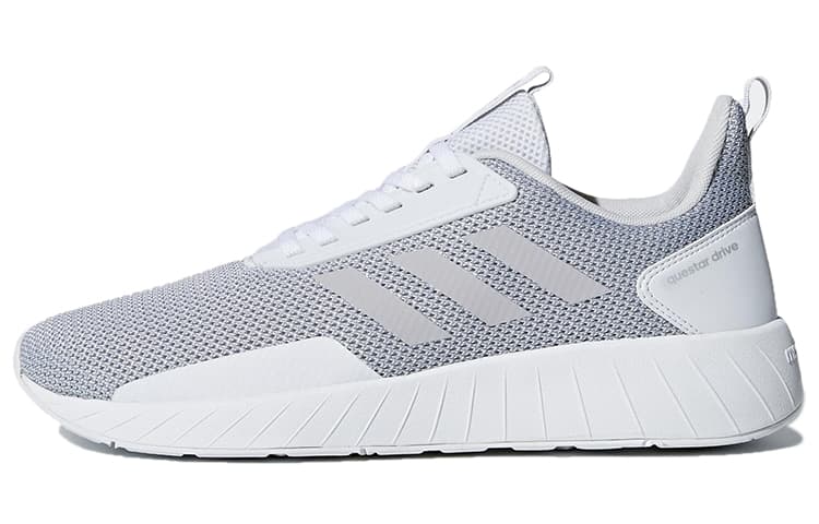 Adidas Neo Questar Wear-Resistant Low-Top Running Shoes Men's Gray White