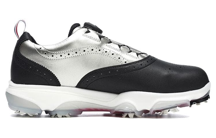 FILA Gf Oxford Spike Gf Oxford Spike Anti-Slip And Wear-Resistant Breathable Low-Top Golf Shoes Black Silver 3