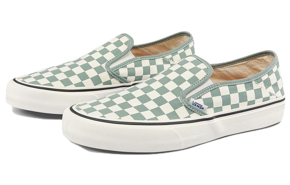 Vans Slip on Low Tops Casual Skateboarding Shoes Unisex Green White 4