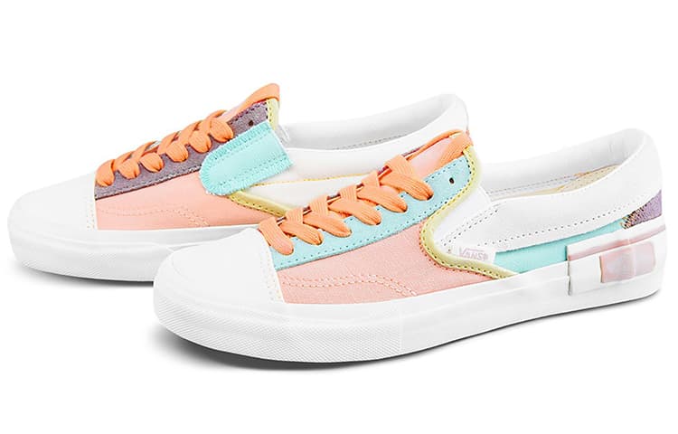 Vans Slip On Cap 'White Blue Pink' Women's 4