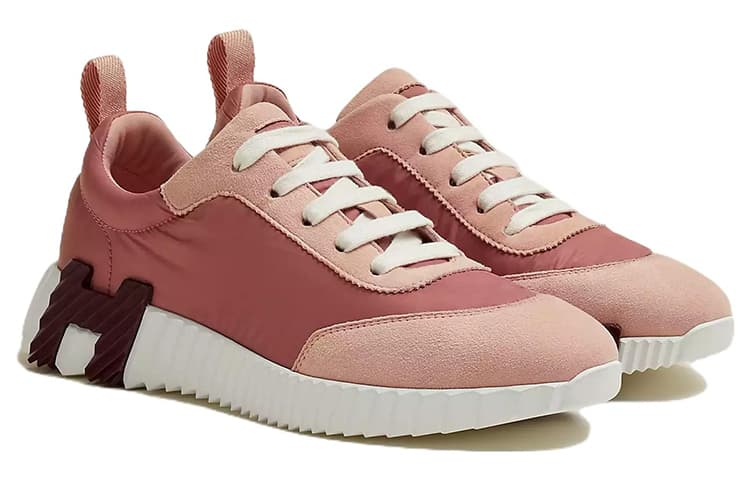 HERMES Bouncing Casual Shoes Women's Low-Top Pink 4