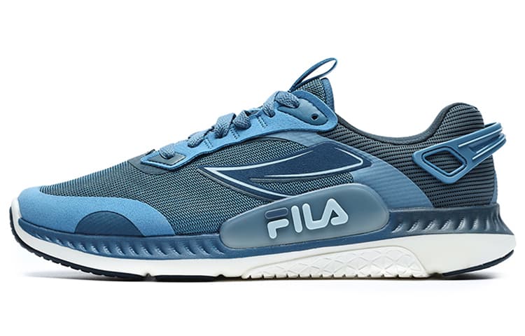 FILA Athletics Cushioning Anti-Slip And Wear-Resistant Low-Top Running Shoes Men's Constant Blue