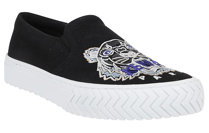 KENZO Takumi Takada Low Top Stylish Skateboarding Shoes Men's White Black 3