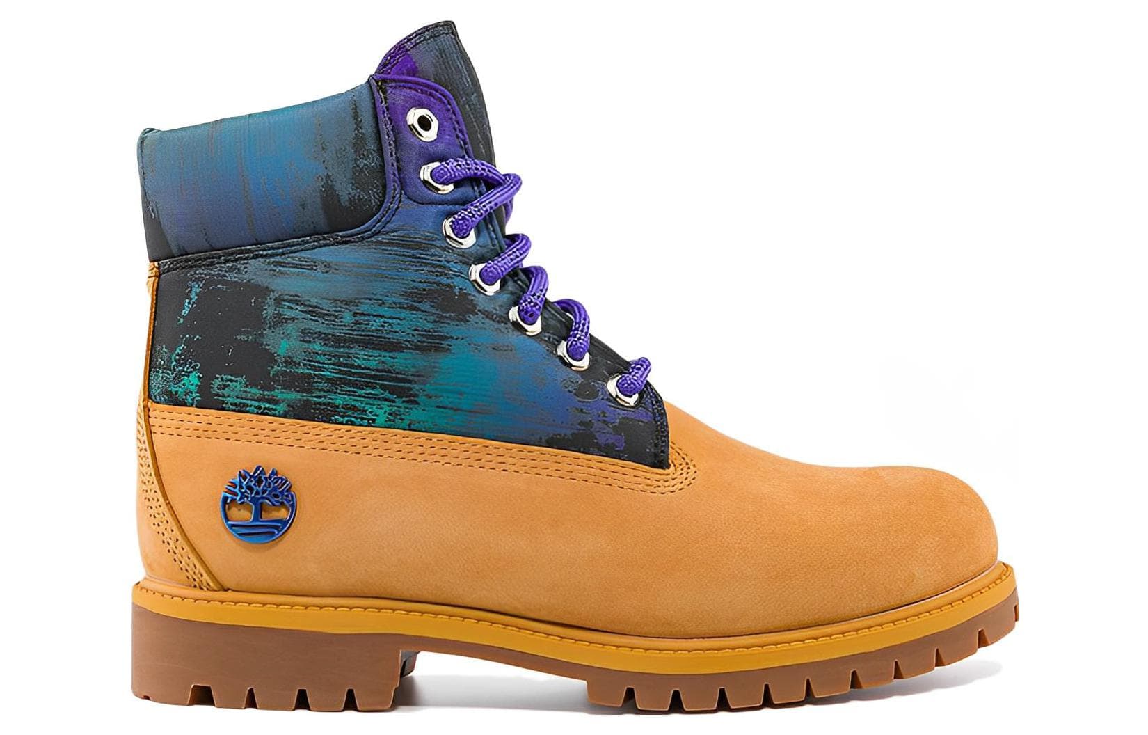 Timberland Premium 6-Inch Blue Yellow Boots 6