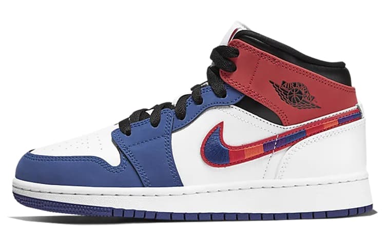Jordan 1 Mid Rush Blue University Red GS