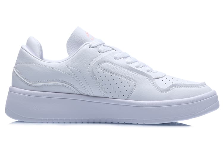 LiNing Street Player Slip Resistant Lightweight Breathable Low Top Skateboard Shoes Women's White Pink 3