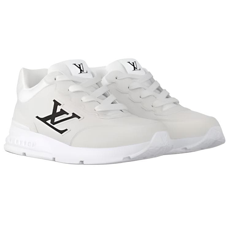 LOUIS VUITTON 2025 Fall Winter Men's Series Classic Calfskin Leather Round Toe Lace-Up Low-Top Lifestyle Casual Shoes Men's White 6