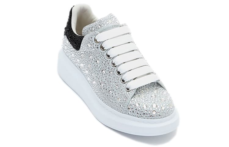 Alexander McQueen Oversized Crystal Embellished White Women's 5