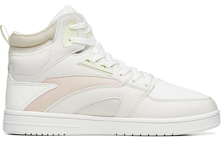 Anta Street Naughty High-Top Skateboard Shoes Women's Gray White Yellow 4
