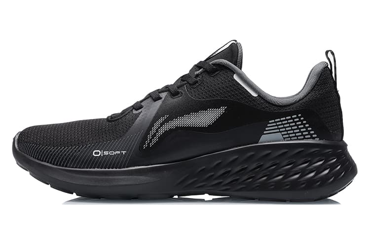 LiNing Soft Element Cushioned Anti-Slip Wear-Resistant Breathable Lightweight Low-Top Sports Casual Shoes Black