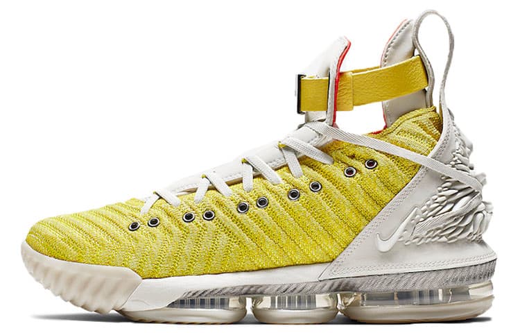 Nike LeBron 16 Hfr Harlem Stage 16 'Bright Citron Light Bone Habanero Red' 2