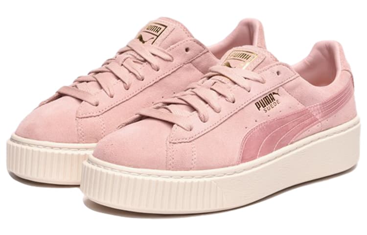 PUMA Suede Platform Satin 'Pink' Women's 4