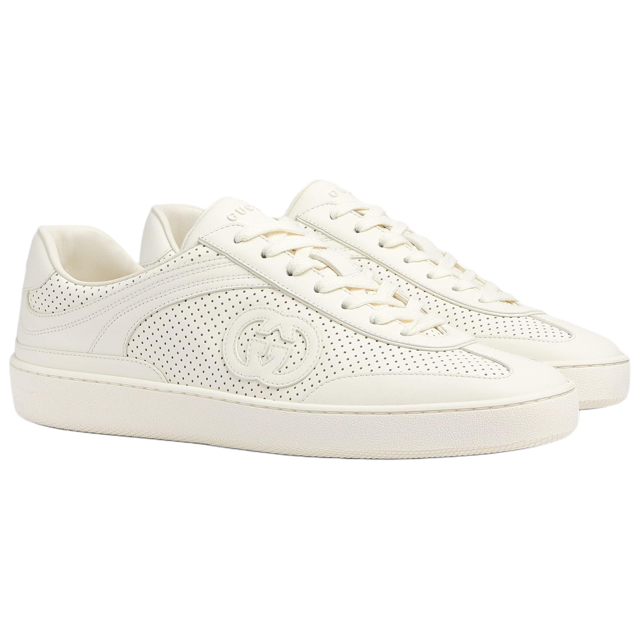 GUCCI Low-Top Skateboard Shoes Men's White 6