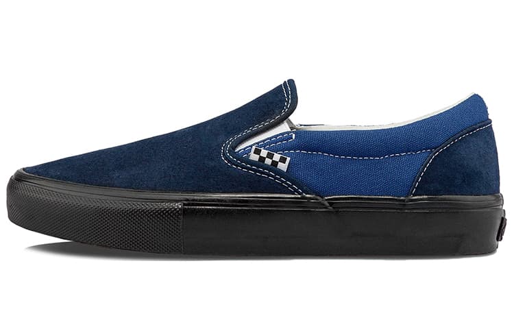 Vans Unisex Skate Slip On Vcu Sneakers Black/Blue 2