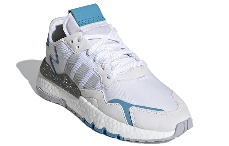 Adidas Originals Nite Jogger Shoes White/Blue Women's 5
