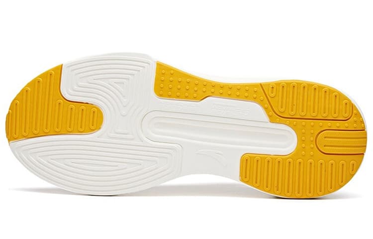 ANTA C37 Series Skateboard Shoes Men Low-Top Ivory White/Ginger Yellow