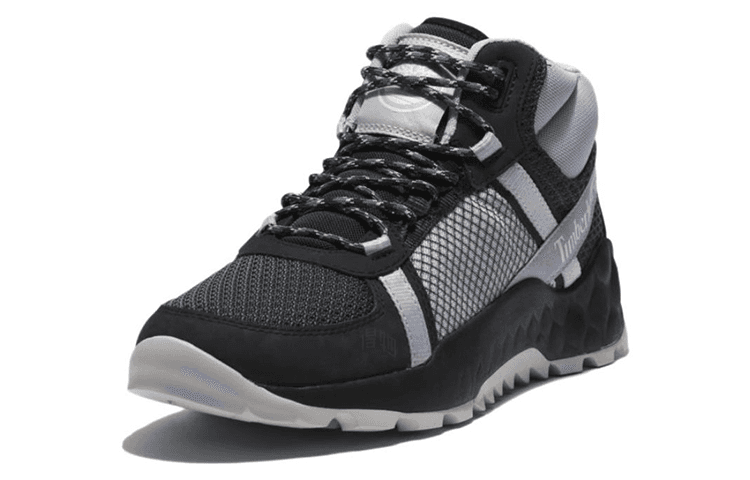 Timberland Solar Wave LT GreenStride Anti-Slip Wear-Resistant Mid-Top Hiking Shoes Men's Grey Black 5