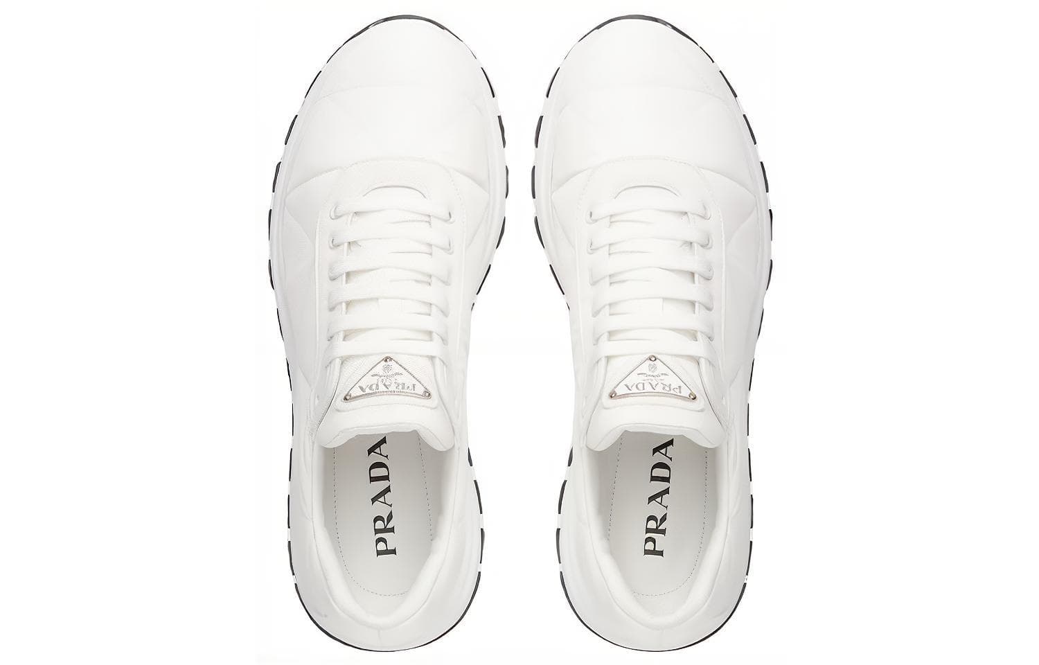 PRADA Quilted Nylon Sneakers White 6