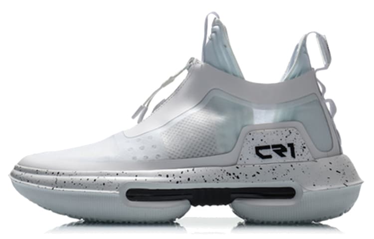 LiNing Tianxun No.1 Cushioned Slip-Resistant Breathable Mid-Top Sports Casual Shoes White Black