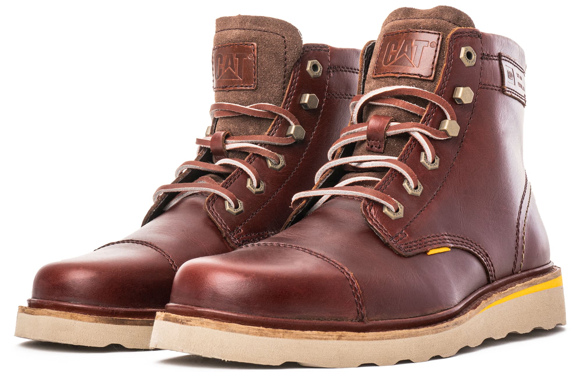 CAT Outdoor Boots Unisex Brown Red 3
