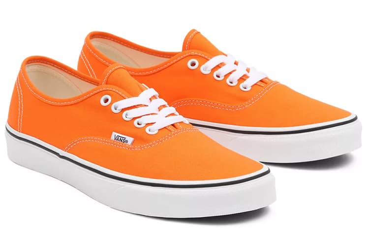 Vans Authentic Casual Fashion Skate Shoes Unisex Orange 5