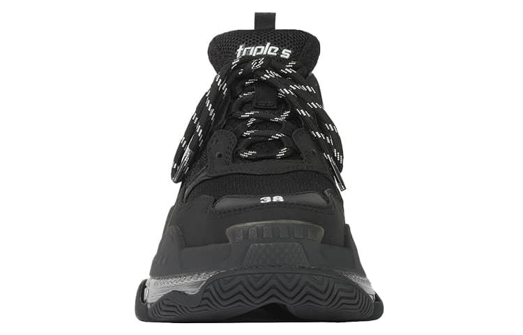 Balenciaga Triple S Clear Sole Black Ivory Women's 6