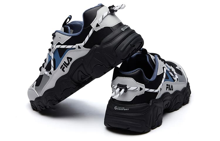 FILA Fluid Low Tops Black Gray Blue 5