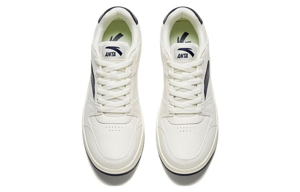Anta Height Increasing Low-Top Skateboard Shoes Men's White Black 5