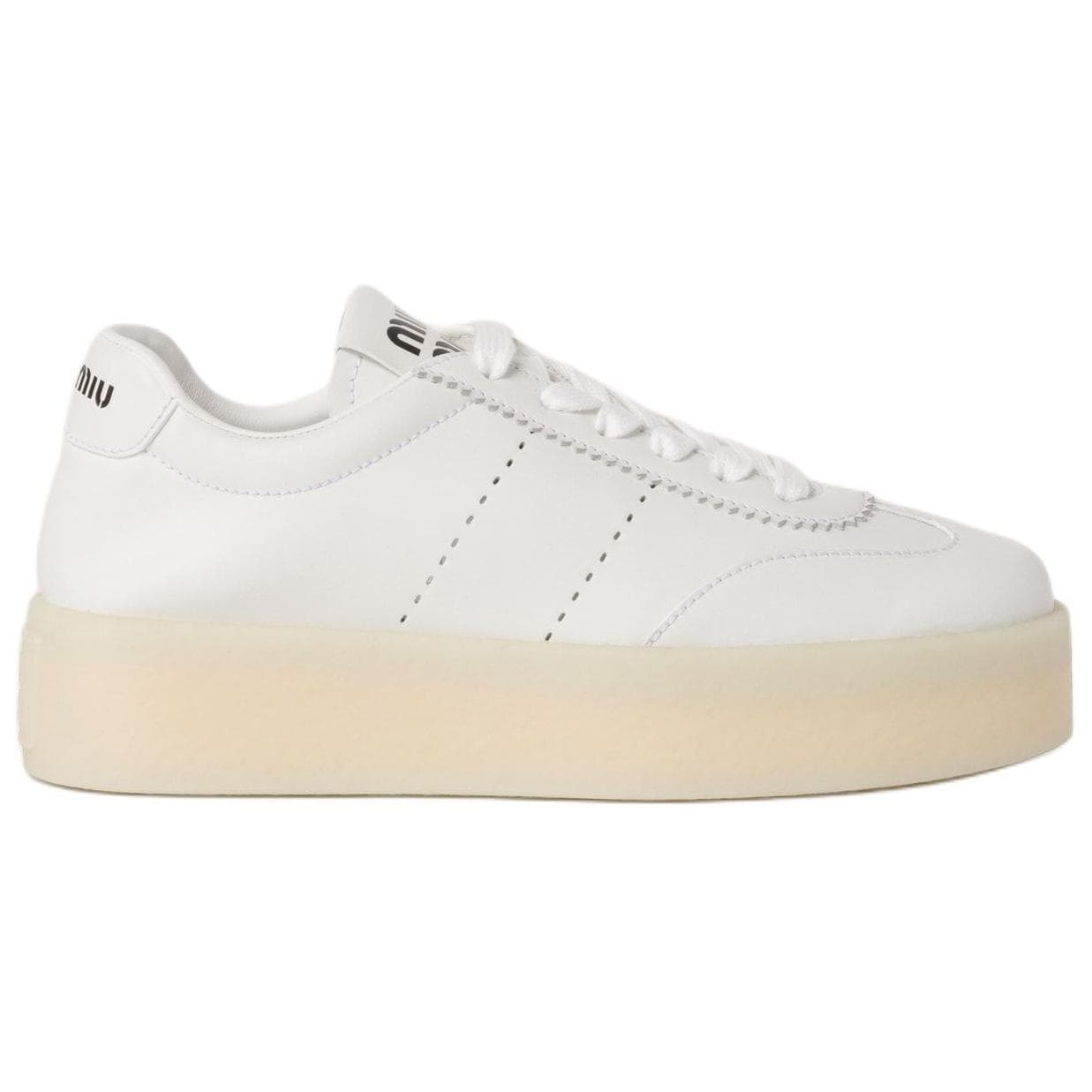 MIU MIU Low Top Skateboard Shoes Women's White 4