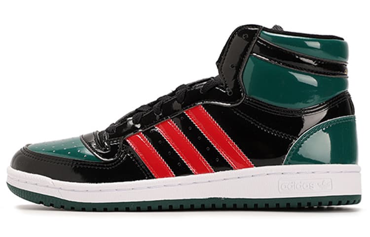 Adidas Originals Top Ten Black Green Red Patent 2