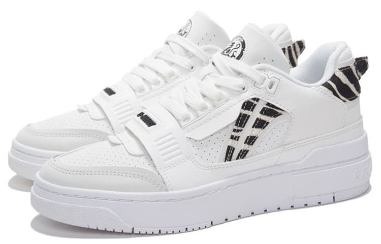 LiNing Rookie Anti-Slip Wear-Resistant Low-Top Vintage Basketball Shoes Women's Ecru 6