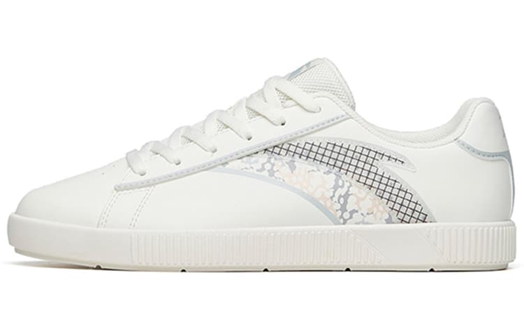 ANTA Skateboard Shoes Women's Low-Top Ivory White Gray Green