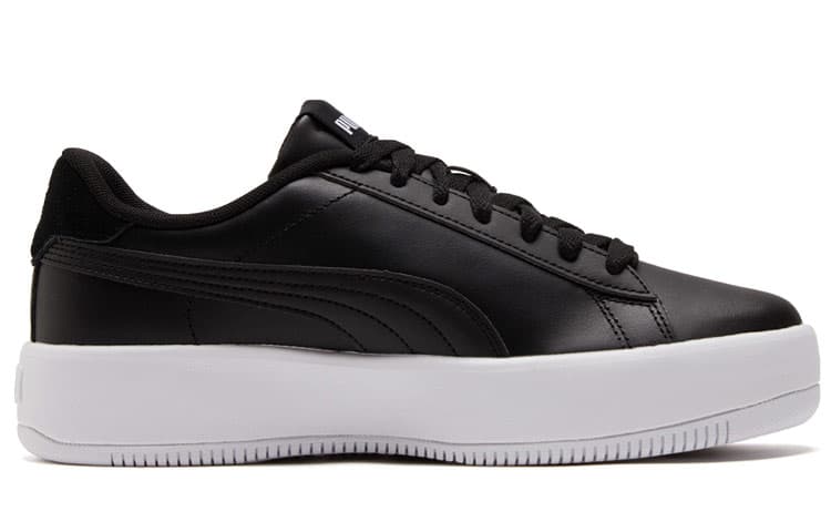 PUMA Lily Platform Board Shoes Black/White Women's 4