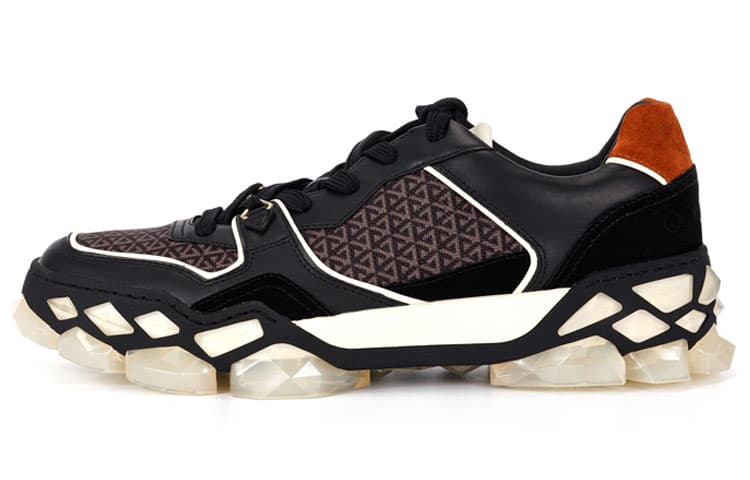Jimmy Choo Diamond X Trainer/M Sneakers Low-Top Casual Shoes Men's Black 2