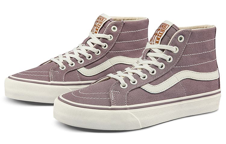 Vans Unisex SK8 HI High Top Sneakers Purple 4
