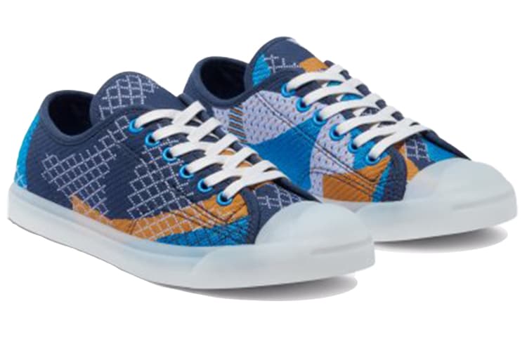 Converse Jack Purcell Skateboard Shoes Unisex Low-Top Blue/Multicolor 6