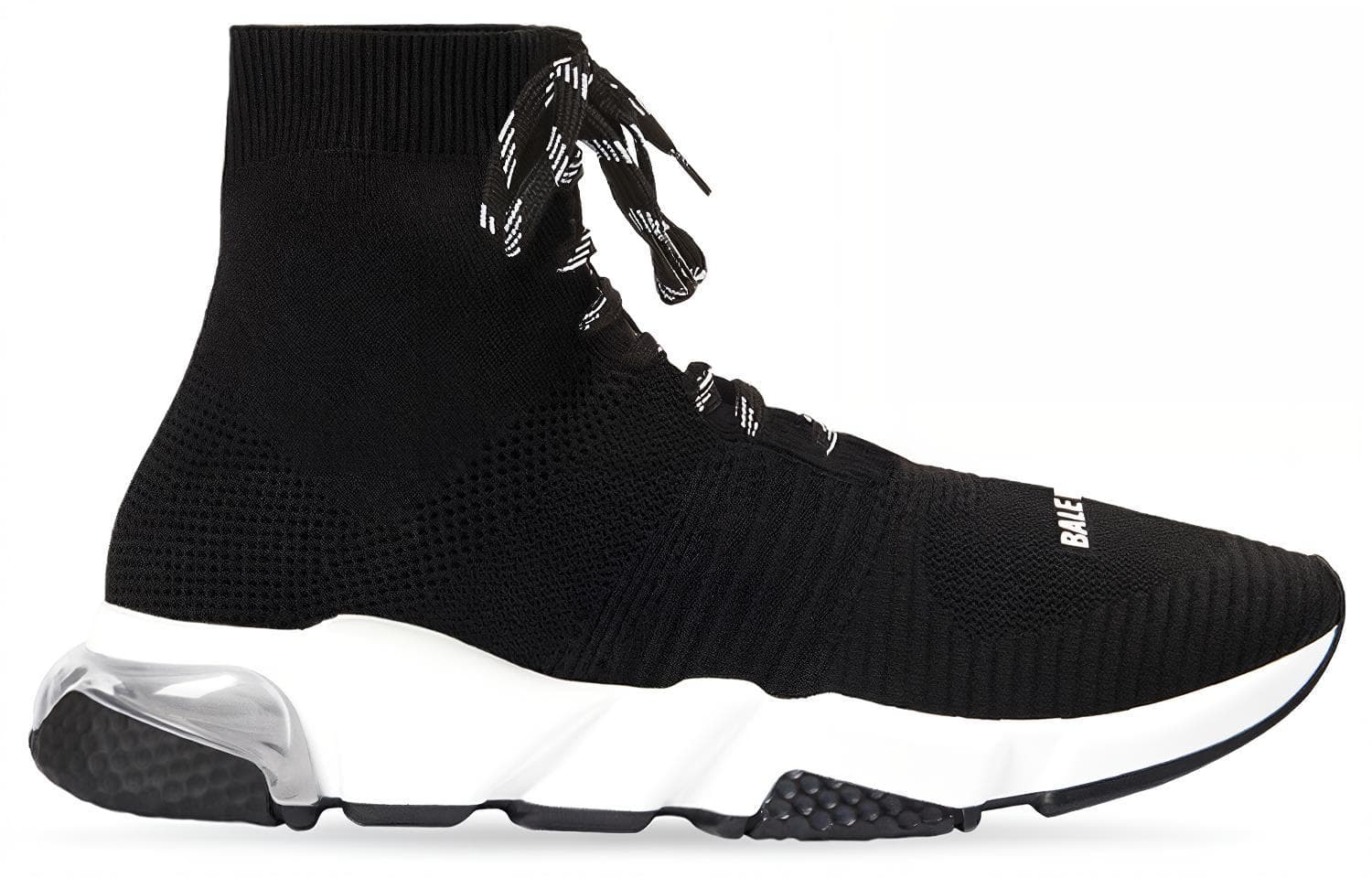Balenciaga Speed Lace-Up Clear Sole 'Black White' 3