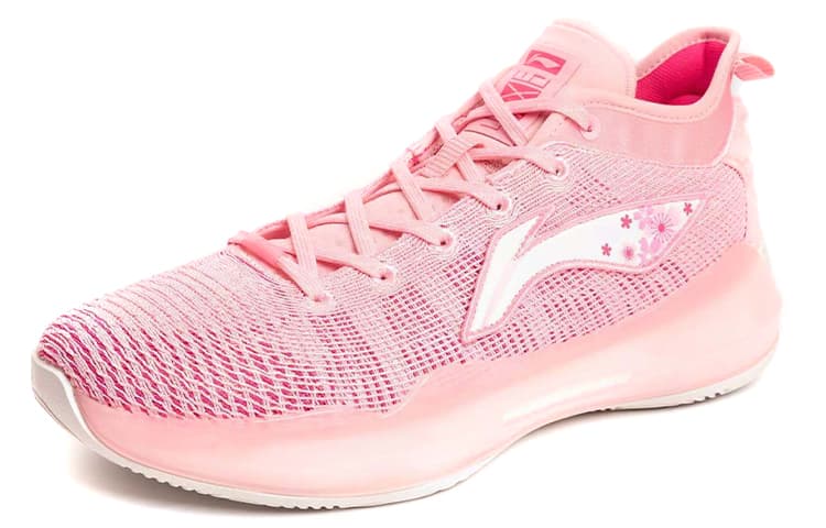 LINING YuShuai 13 Boom Basketball Shoes Men Low-Top Cherry Blossom Pink 4