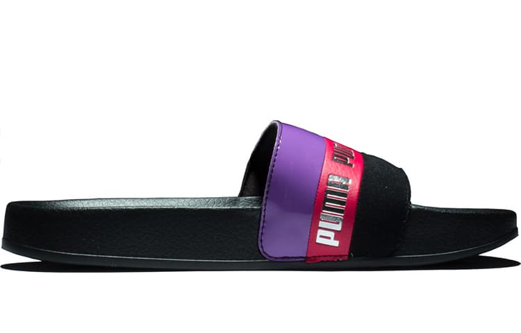 PUMA Damen Sandale Leadcat Remix Slide Black/Purple Women's 4