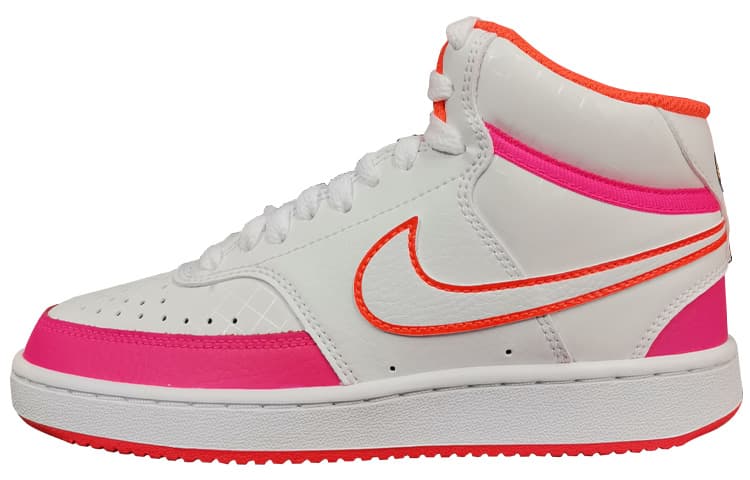 Nike Court Vision Mid Shoes For White/Pink Women's 6
