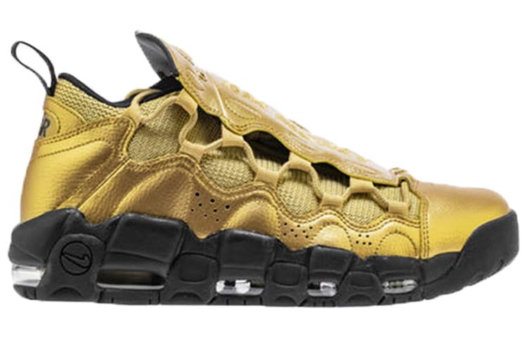 Nike Air More Money Metallic Gold Black 4