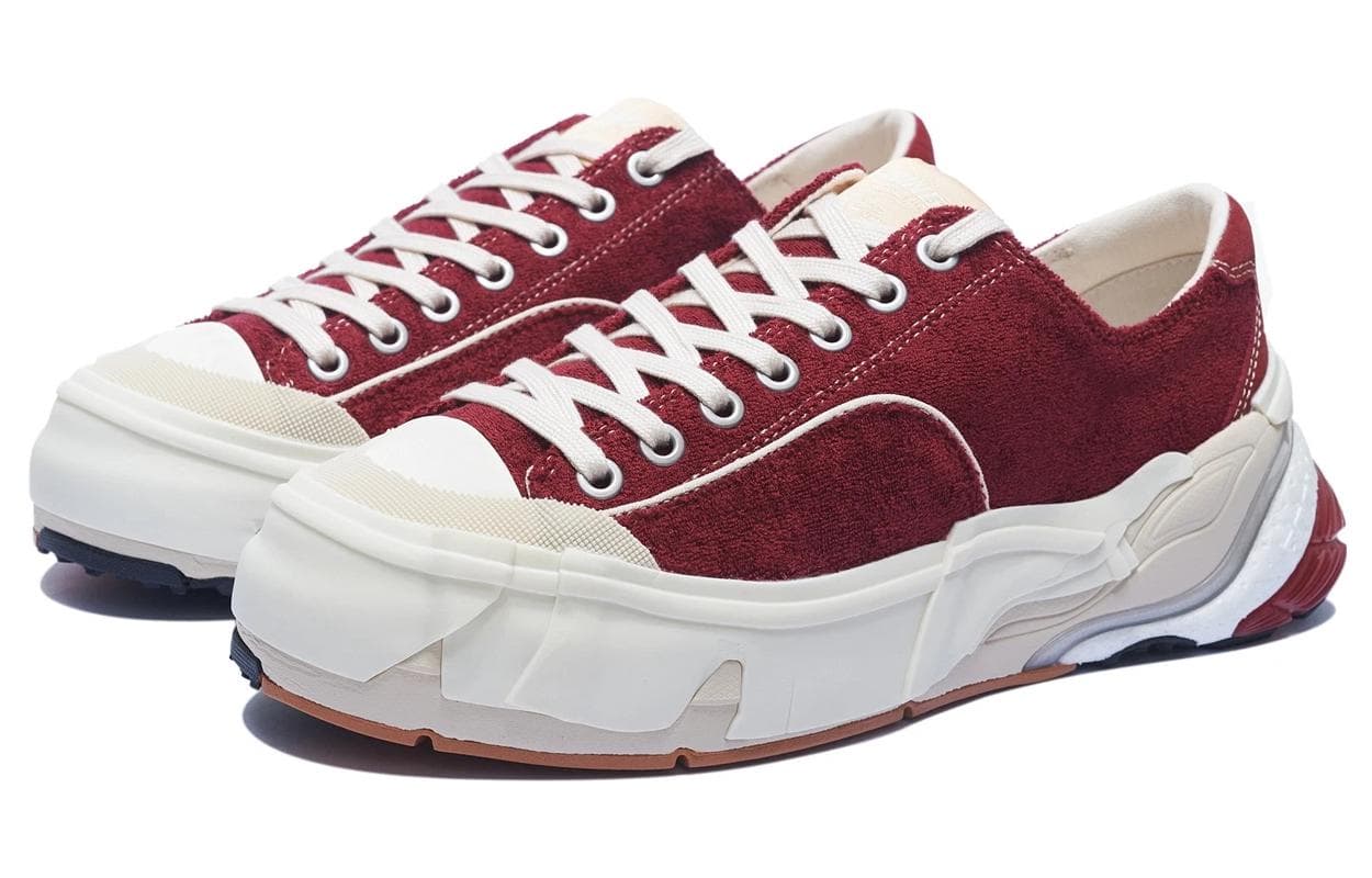 LiNing Wuji Durable Breathable Low-Top Casual Shoes Men's Deep Rich Red 5