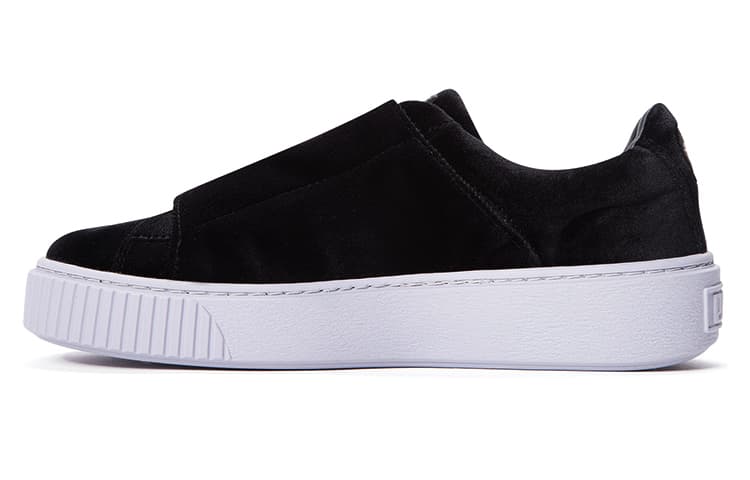 PUMA Basket Platform Strap 'Black And White' Women's