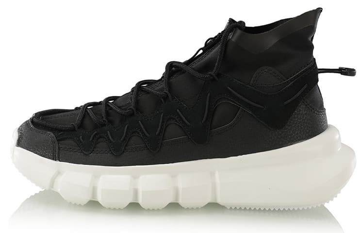 LiNing Essence 2.3 Anti-Slip Wear-Resistant High-Top Vintage Basketball Shoes Women's Black 2