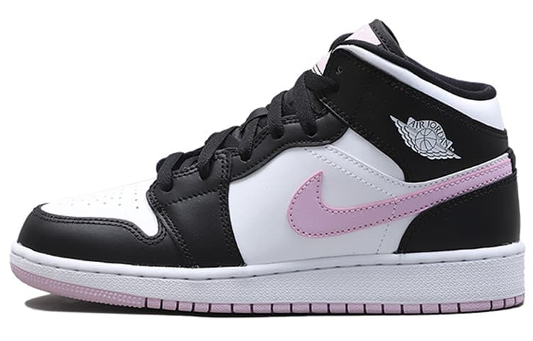 Jordan 1 Mid White Black Light Arctic Pink GS 2