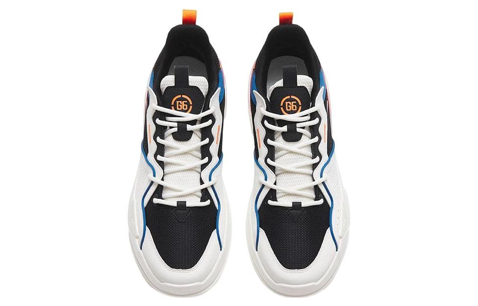 Anta G6 Soup Anti-Slip Wear-Resistant Low-Top Skateboard Shoes Men's Black White Orange 6
