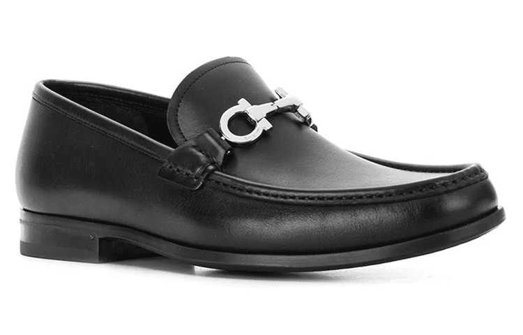FERRAGAMO Buckle Business Dress Shoes Casual Shoes Men's Black 6