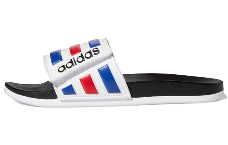 adidas Adilette Comfort Adjustable Slides White Black